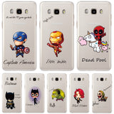 Cool Marvel Heros Phone Case Cover For Samsung Galaxy J3 J5 J7 A3 A5 2017 2016 2015 Grand Prime S4 S5 Mini S6 S7 Edge S8 Plus