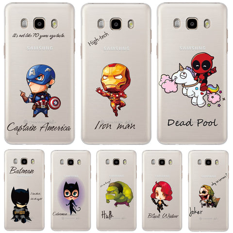Cool Marvel Heros Phone Case Cover For Samsung Galaxy J3 J5 J7 A3 A5 2017 2016 2015 Grand Prime S4 S5 Mini S6 S7 Edge S8 Plus