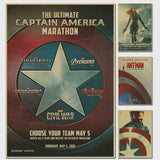 Captain America The cuadros retro Kraft Paper Poster Movie drawing Marvel Wall Sticker Home decor Nostalgia