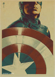 Captain America The cuadros retro Kraft Paper Poster Movie drawing Marvel Wall Sticker Home decor Nostalgia