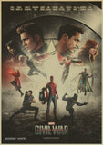 Captain America The cuadros retro Kraft Paper Poster Movie drawing Marvel Wall Sticker Home decor Nostalgia