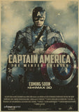 Captain America The cuadros retro Kraft Paper Poster Movie drawing Marvel Wall Sticker Home decor Nostalgia