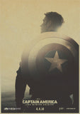 Captain America The cuadros retro Kraft Paper Poster Movie drawing Marvel Wall Sticker Home decor Nostalgia