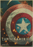 Captain America The cuadros retro Kraft Paper Poster Movie drawing Marvel Wall Sticker Home decor Nostalgia