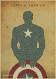 Captain America The cuadros retro Kraft Paper Poster Movie drawing Marvel Wall Sticker Home decor Nostalgia