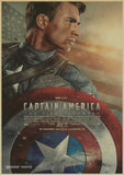 Captain America The cuadros retro Kraft Paper Poster Movie drawing Marvel Wall Sticker Home decor Nostalgia
