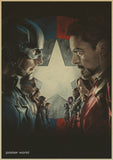Captain America The cuadros retro Kraft Paper Poster Movie drawing Marvel Wall Sticker Home decor Nostalgia