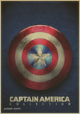 Captain America The cuadros retro Kraft Paper Poster Movie drawing Marvel Wall Sticker Home decor Nostalgia