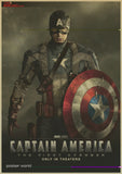 Captain America The cuadros retro Kraft Paper Poster Movie drawing Marvel Wall Sticker Home decor Nostalgia