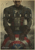 Captain America The cuadros retro Kraft Paper Poster Movie drawing Marvel Wall Sticker Home decor Nostalgia
