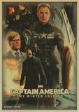 Captain America The cuadros retro Kraft Paper Poster Movie drawing Marvel Wall Sticker Home decor Nostalgia