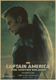 Captain America The cuadros retro Kraft Paper Poster Movie drawing Marvel Wall Sticker Home decor Nostalgia