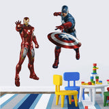 3D movie Marvel hero Hulk iron Man Captain The Avengers PVC Decals Wall Stickers