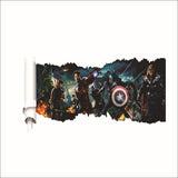 3D movie Marvel hero Hulk iron Man Captain The Avengers PVC Decals Wall Stickers